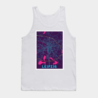 Leipzig Neon City Map Tank Top